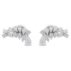 Birnen-Cluster 1,71 Karat SI/HI Diamant-Ohrstecker-Ohrringe 18 Karat Weißgold