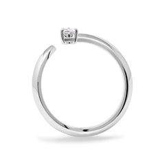 GIA Certified 0.22 Carat Pear-Cut White Diamond Platinum Tear Drop Ring