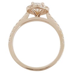 Pear Cut 1.40 Carat Rose Gold Solitaire Diamond Ring