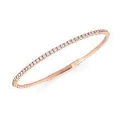 Pear Cut 14K Yellow Gold Diamond Cuff Bracelet