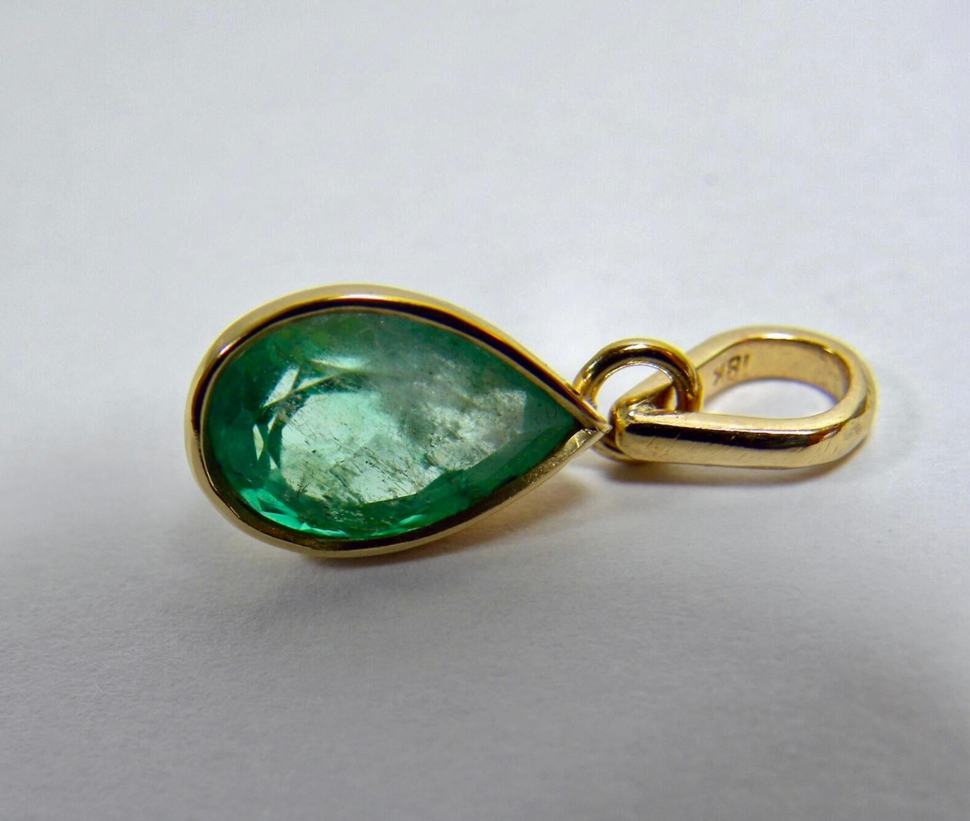 emerald drop necklace