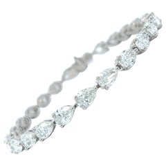 Pear Cut Diamond East-West Tennis Bracelet in Platinum (12.61ct VS) by Arnav