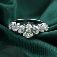 Natural Pear Diamond Ring in 18K White Gold, 2.44 Carat