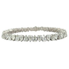 Pear Cut Reverse Diamond Tennis Bracelet in 18KW (15.21ct VS) by Arnav