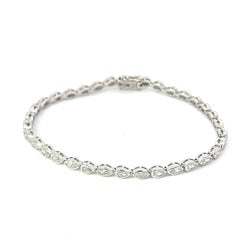 Pear Diamond Bracelet with 18KW Gold Setting