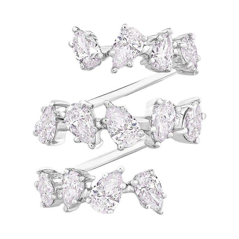Fancy Shape Diamond Cocktail Ring 1.57 Carat 14 KT Yellow Gold For Sale ...