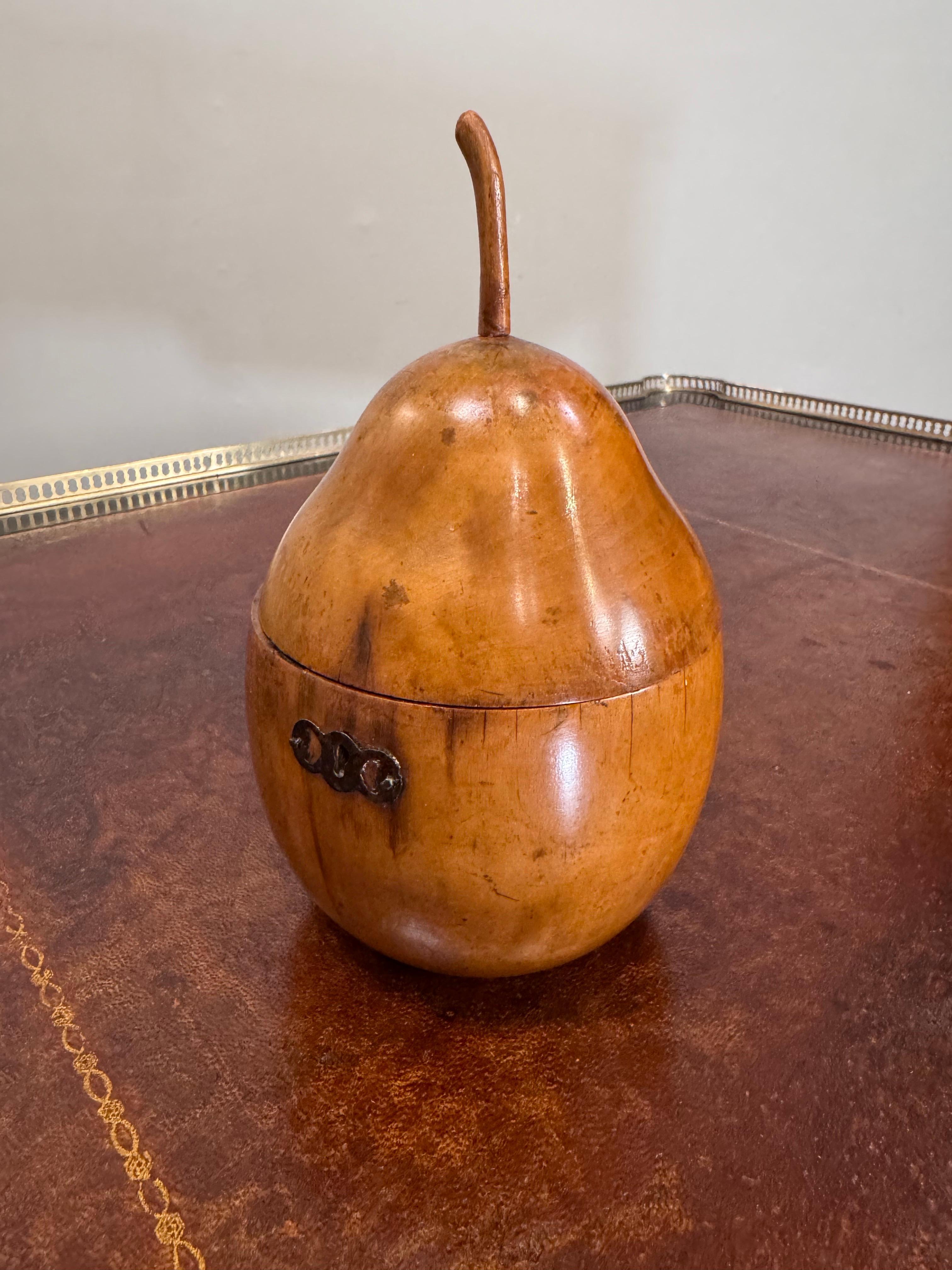 English Pear form Tea Caddy For Sale