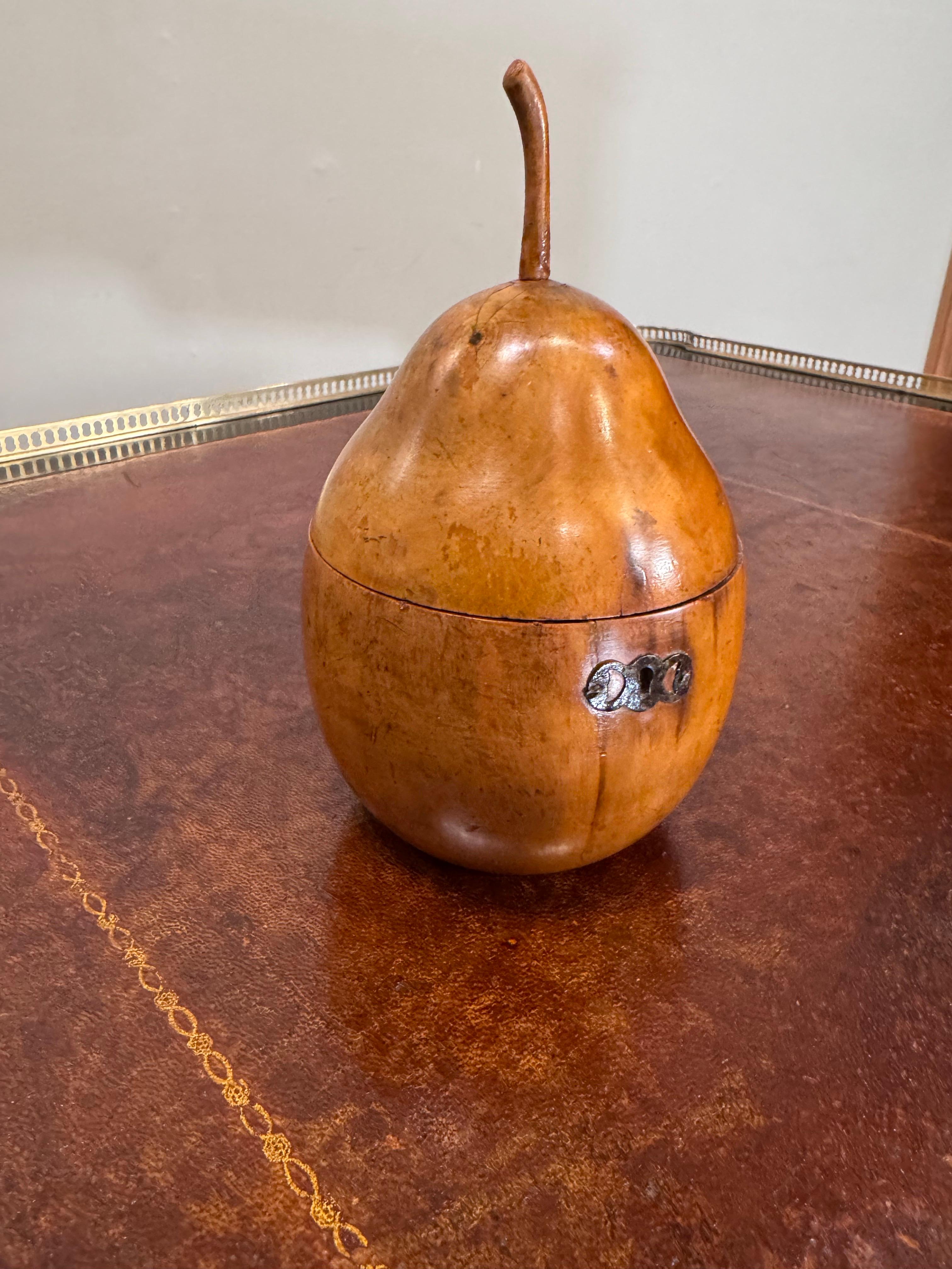 18th Century Pear form Tea Caddy For Sale