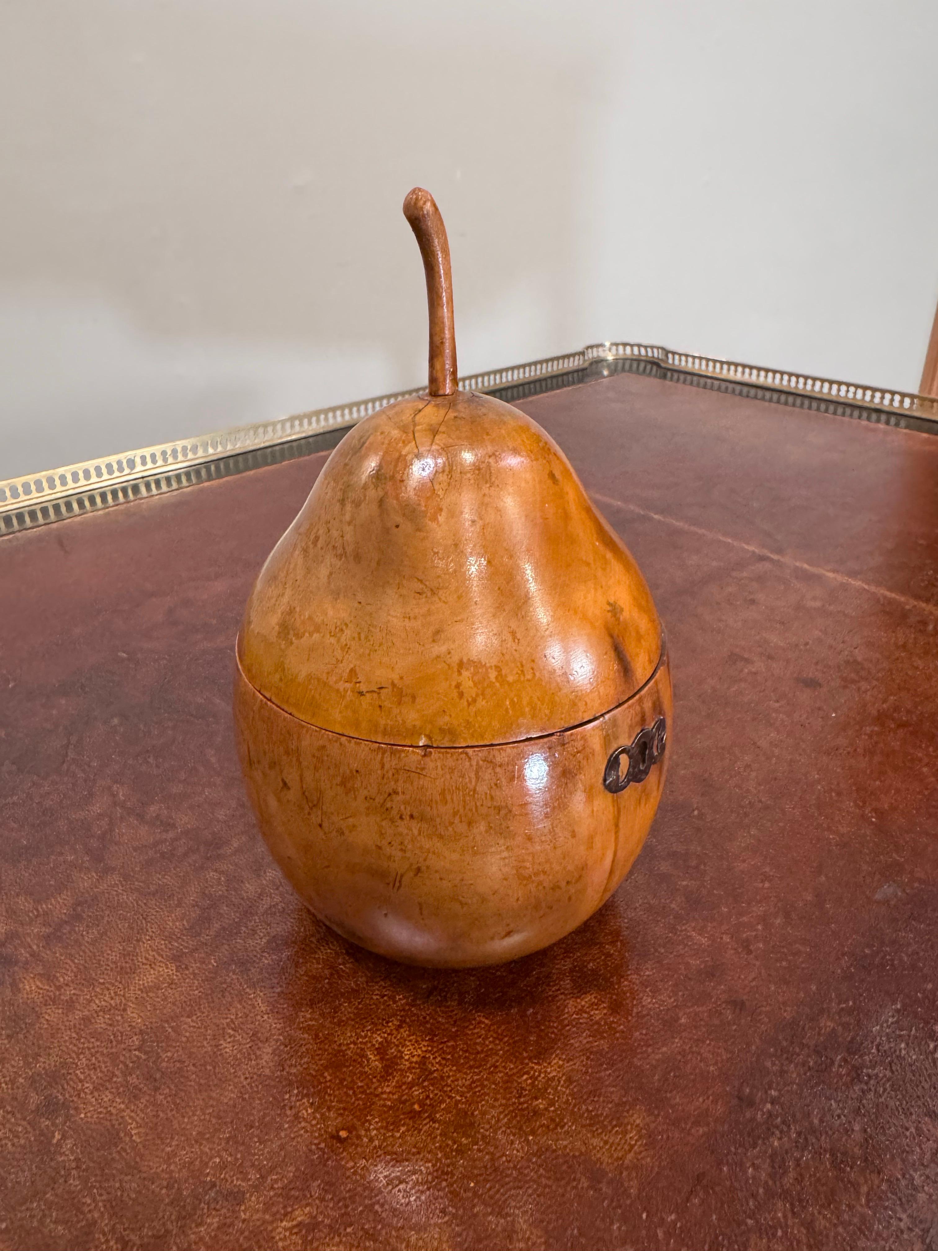 Iron Pear form Tea Caddy For Sale