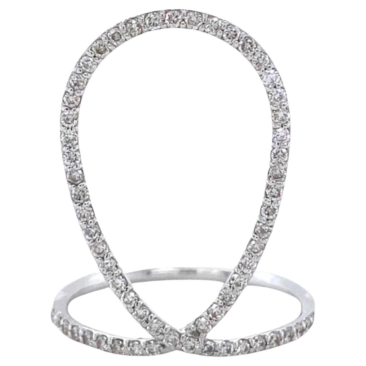 Birne Halo Natürlicher Diamant Minimalistischer Ring aus 14k massivem Gold (zertifiziert)