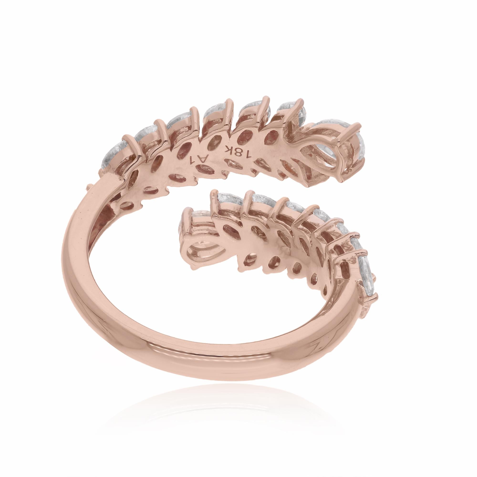 Indulge in the timeless allure of fine jewelry with our exquisite Pear & Marquise Shape Diamond Wrap Ring, crafted with meticulous attention to detail in luxurious 18 Karat Rose Gold. This stunning piece is not just a ring; it's a statement of