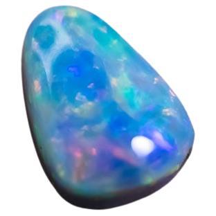 Pear Natural Australian Black Opal 0.43 ct Loose Gemstone Jewelry Making Design