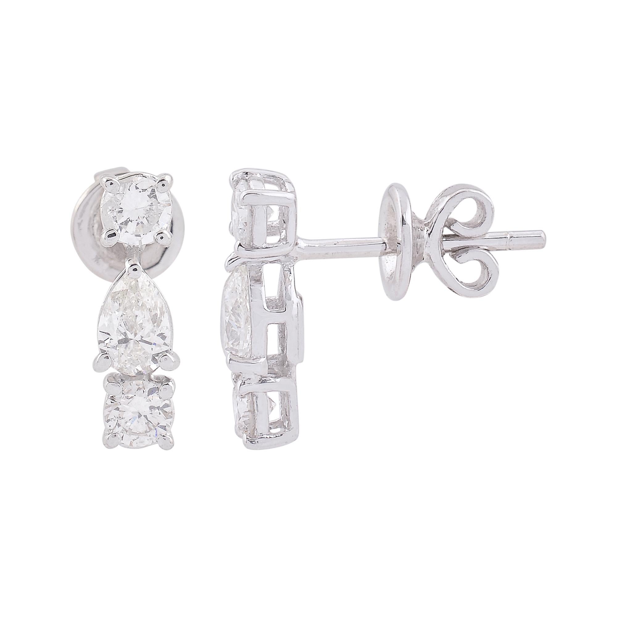 Item Code :- SEE-1555
Gross Weight :- 2.01 gm
18k White Gold Weight :- 1.83 gm
Diamond Weight :- 0.90 Carat ( AVERAGE DIAMOND CLARITY SI1-SI2 & COLOR H-I )
Earrings Length :- 13 mm approx.
✦ Sizing
.....................
We can adjust most items to