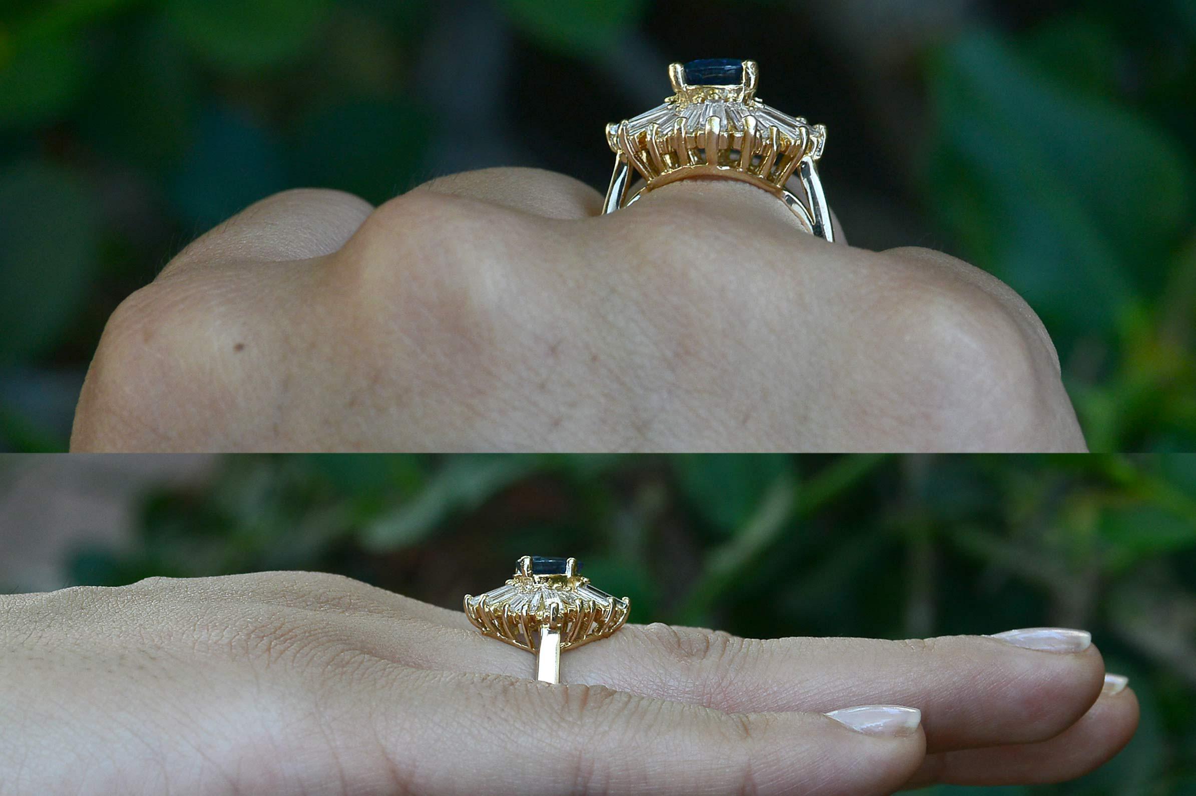 diamond cluster ballerina ring
