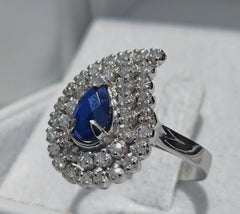Pear Sapphire Ring 2.46 ct
