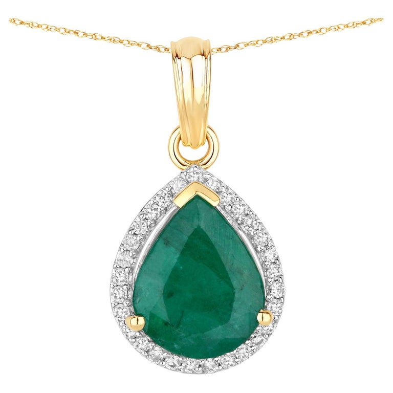 Émeraude Zambienne Naturelle 2 Carats, Taille Poire – Pierre Verte Exceptionnelle Et Rare !