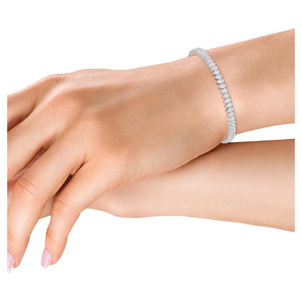 5CT Natural Diamond (SI1,G-H) Round Tennis Bracelet 14K White Gold Fine  Jewelry for Women Gift - Walmart.com