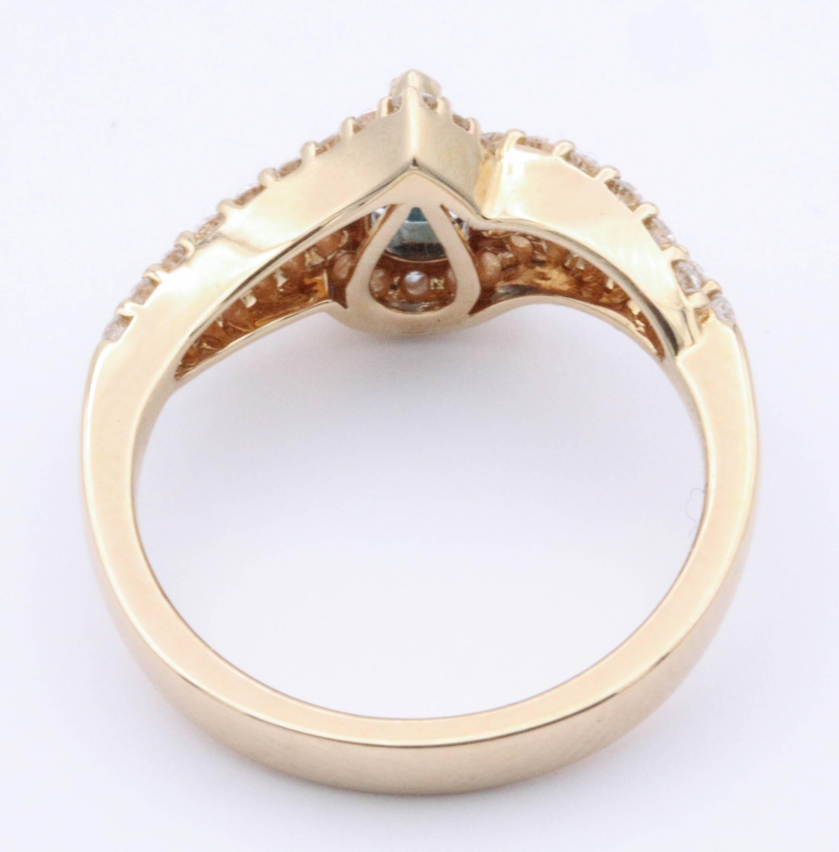 pear shaped alexandrite ring