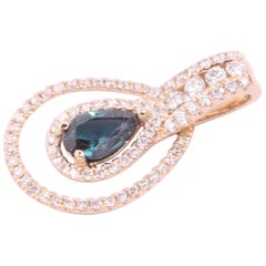 Pear Shape Alexandrite Pendant with Certificate 0.36 Carat