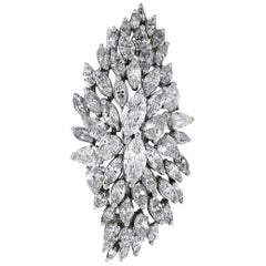 Pear Shape and Marquise Cut Diamond Pin