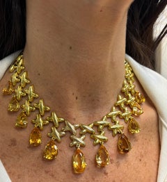 Pear Shape Citrine Necklace