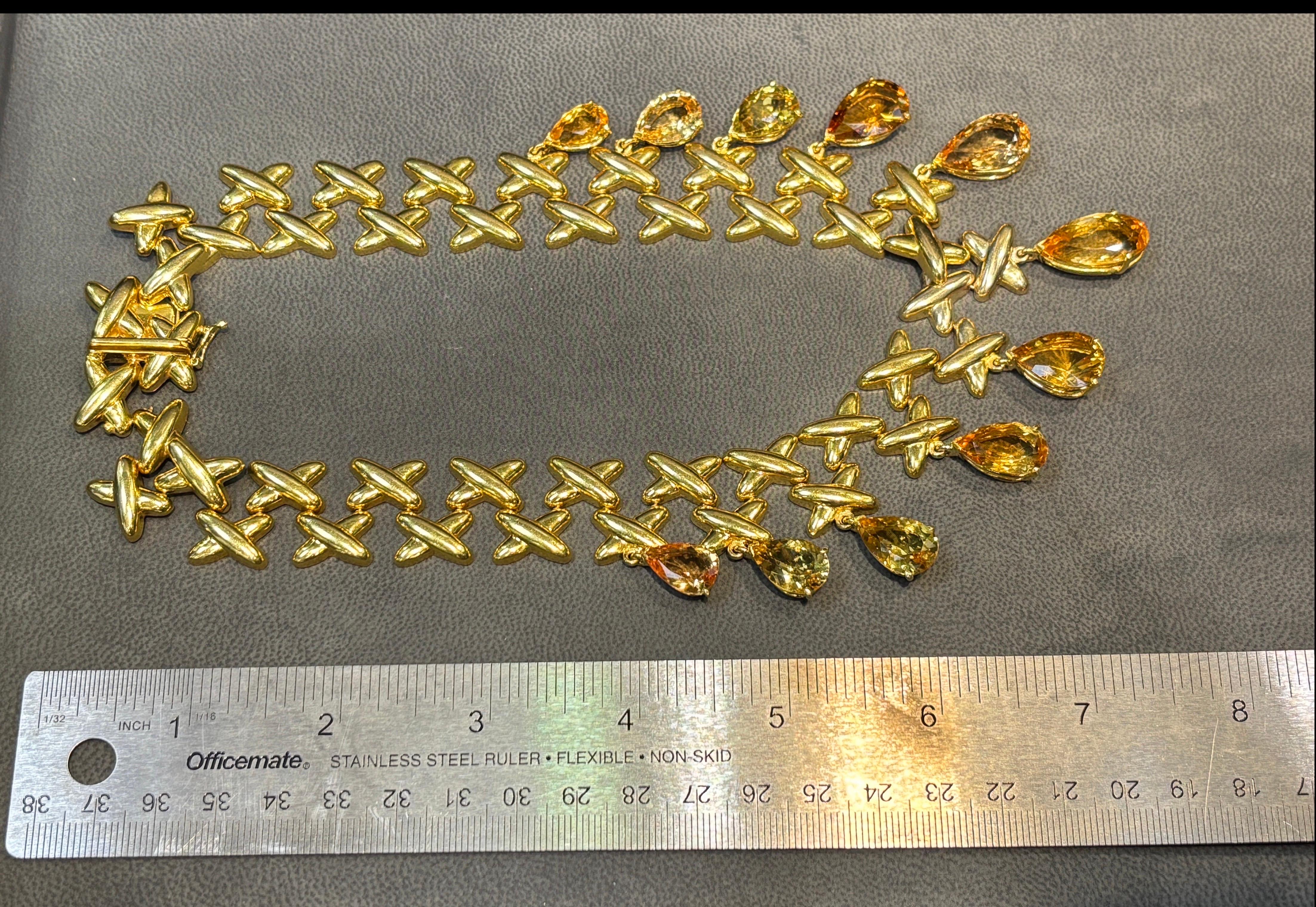 Collana di citrini a forma di pera in vendita 3