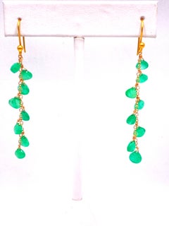 Pear Shape Colombian Emerald Earrings