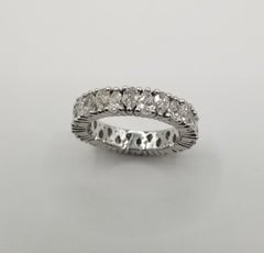 Pear Shape Cut Diamond 3.03cts. Eternity Ring Set in 14k White Gold