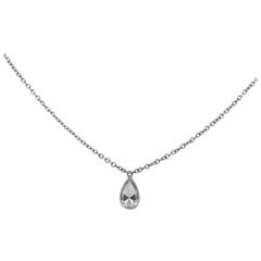 Pear Shape Diamond Bezel Set Necklace