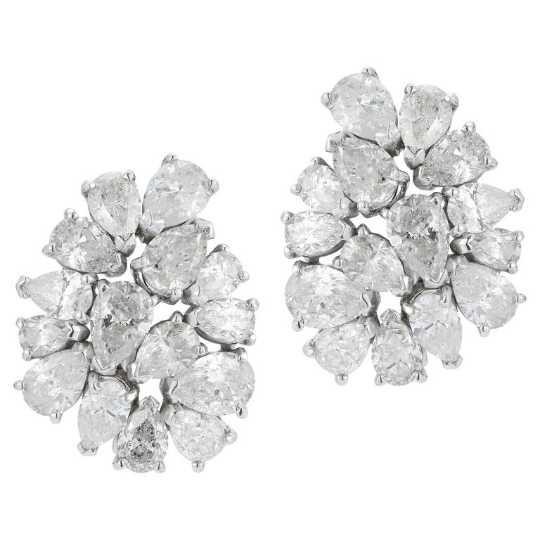 Pear Shape Cluster Earring