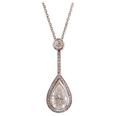 Pear Shape Diamond Pendant 