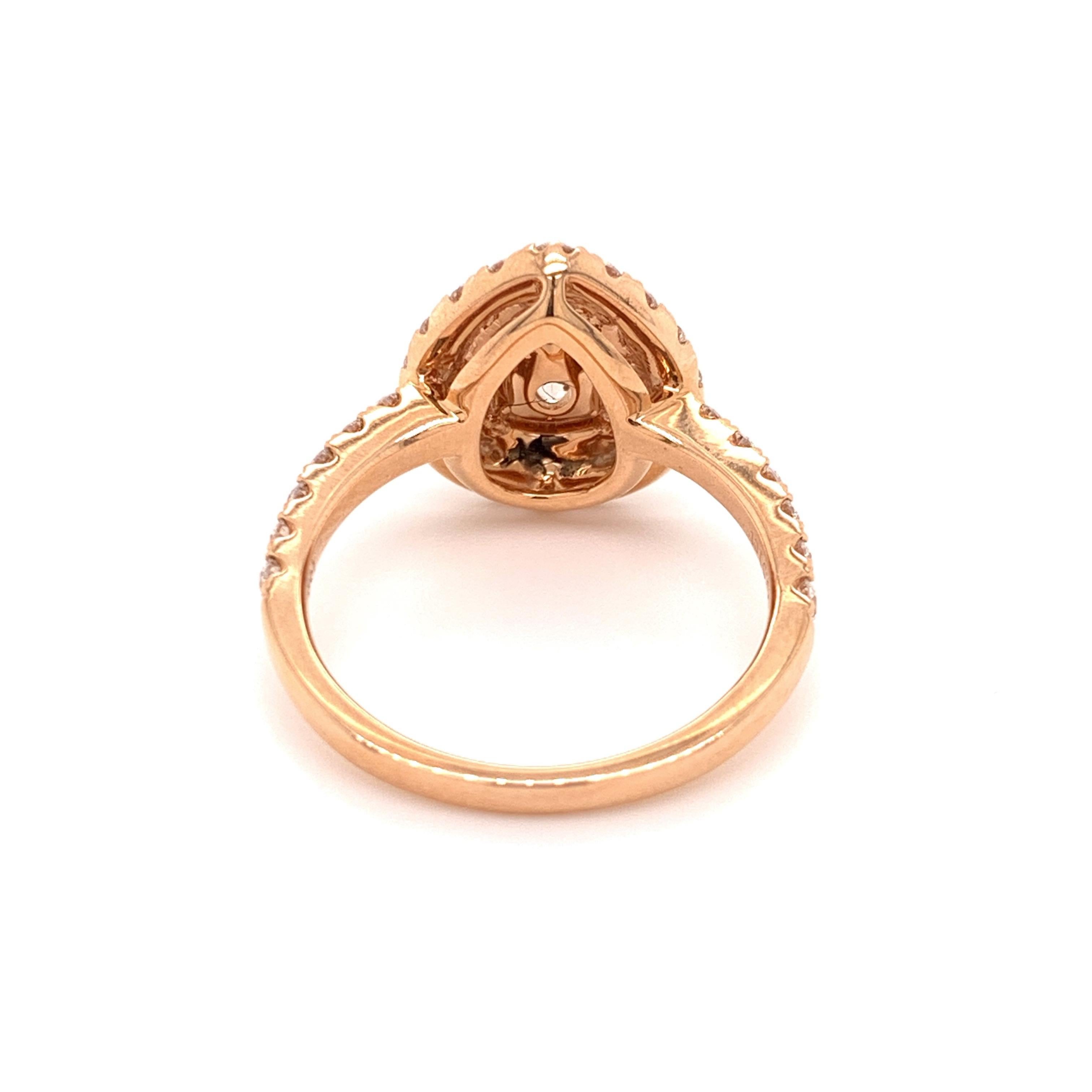 Contemporary Pear Shape Diamond Ring For Sale