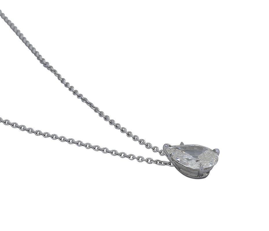 pear diamond solitaire necklace