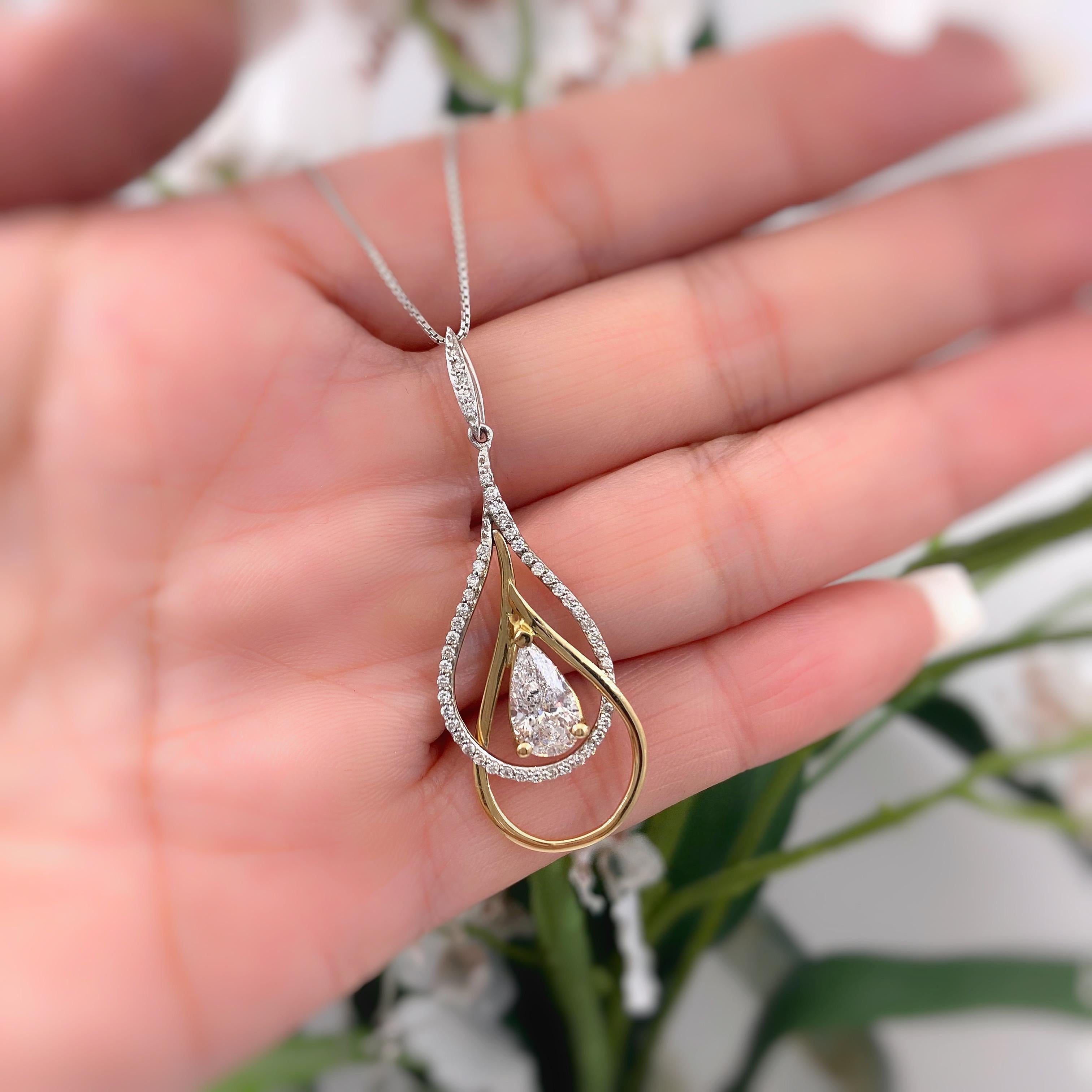 pear diamond necklace