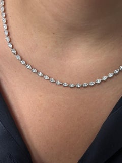 Pear Shape Diamond Tennis necklace 14.50 carats