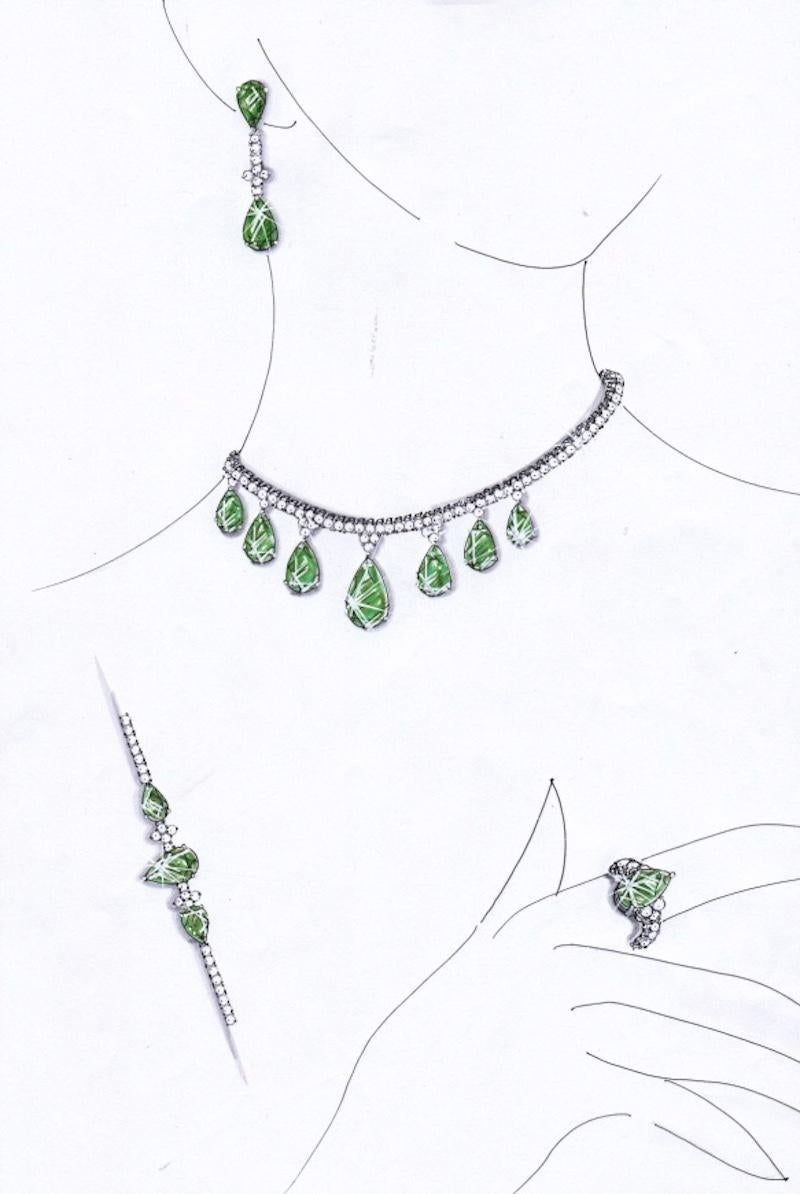 emerald diamond set designs