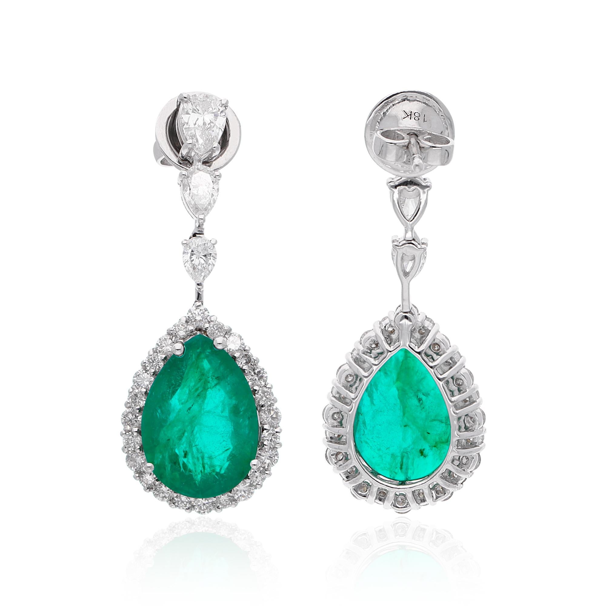 Item Code :- SEE-12629
Gross Wt. :- 7.94 gm
18k White Gold Wt. :- 5.90 gm
Diamond Wt. :- 2.21 Ct. ( AVERAGE DIAMOND CLARITY SI1-SI2 & COLOR H-I )
Emerald Wt. :- 7.98 Ct.
Earrings Size :- 33 mm approx.
✦ Sizing
.....................
We can adjust