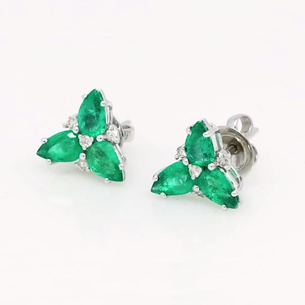 Item Code :- SEE-1370C
Gross Wt. ;- 3.25 gm
18k Solid White Gold Wt. :- 2.89 gm
Natural Diamond Wt. :- 0.13 Ct. ( AVERAGE DIAMOND CLARITY SI1-SI2 & COLOR H-I )
Emerald Wt. :- 1.69 Ct.

✦ Sizing
.....................
We can adjust most items to fit