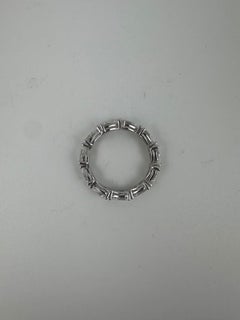 Bague Eternity en forme de poire, style East-West, 2,15 carats, platine, taille 6