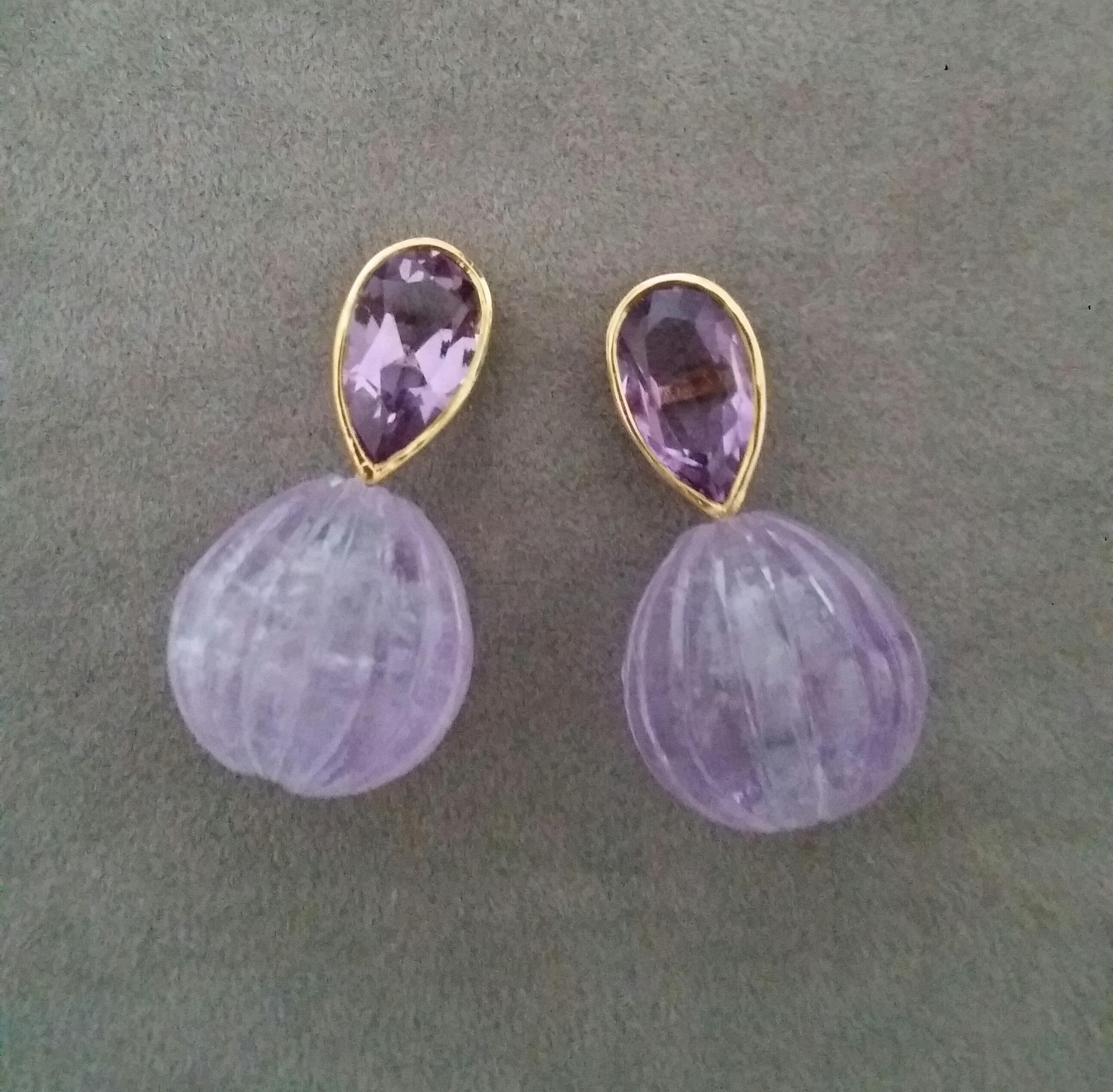 pear shaped amethyst earrings
