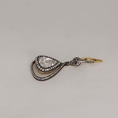 Pear Shape Rose-Cut Diamond Earrings