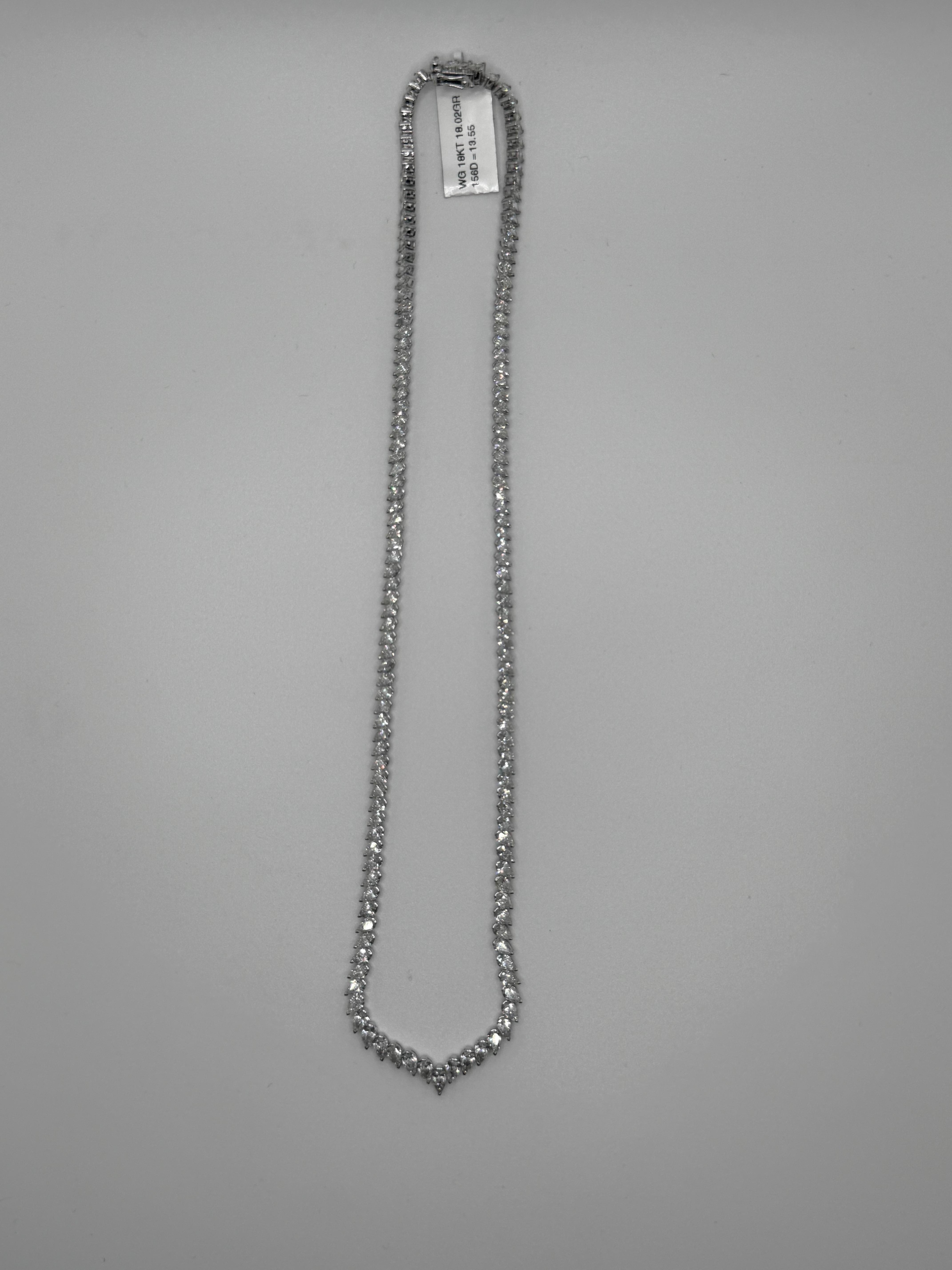 Collier de tennis en forme de poire Unisexe en vente