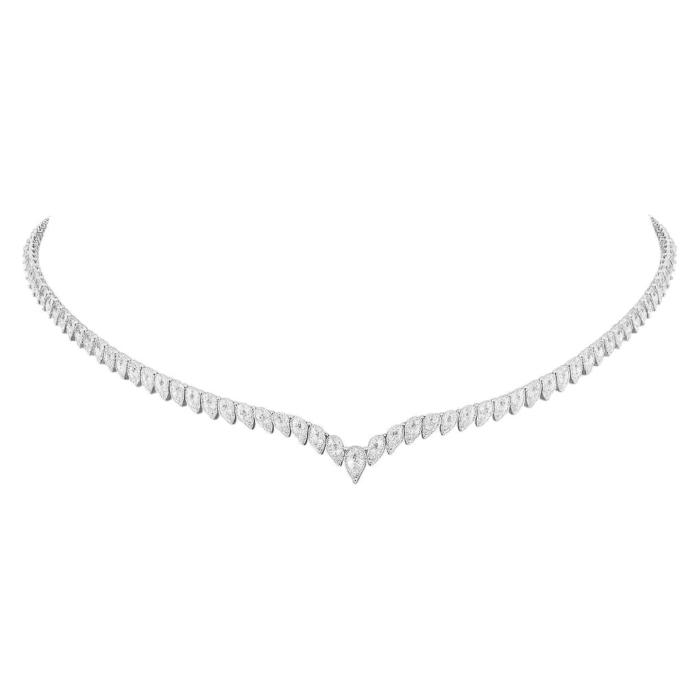 Collier de tennis en forme de poire en vente