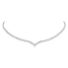 Collier de tennis en forme de poire