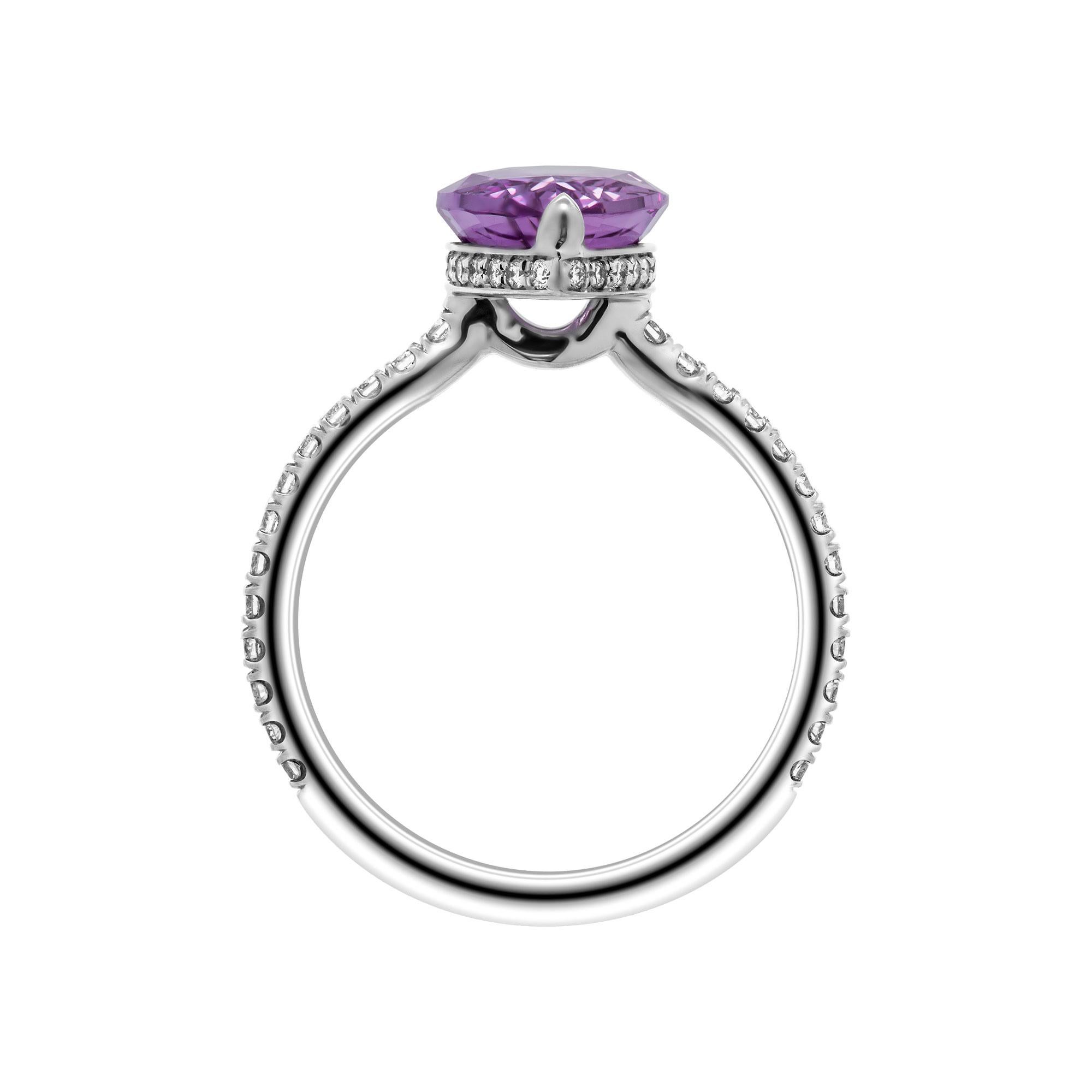 pear shaped pink sapphire ring