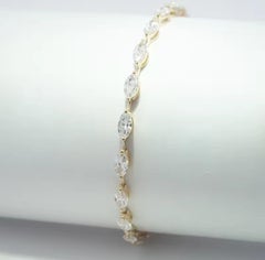 Armband aus 925er Sterlingsilber in Birnenform für sie – wunderschönes Moissanit-Armband.