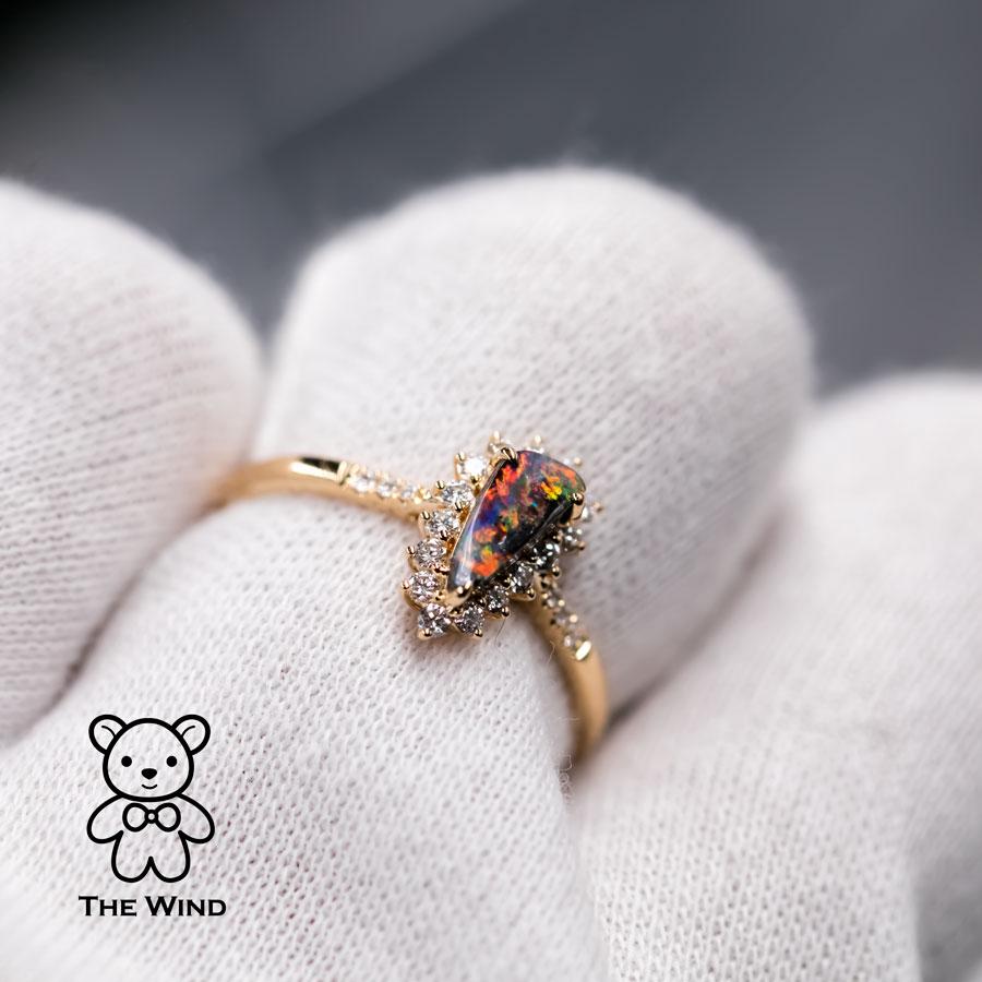 Beautiful Australian Boulder Opal & Halo Diamond Engagement Ring 18K Yellow Gold.


Free Domestic USPS First Class Shipping! Free Gift Bag or Box with every order!

Opal—the queen of gemstones, is one of the most beautiful gemstones in the world.