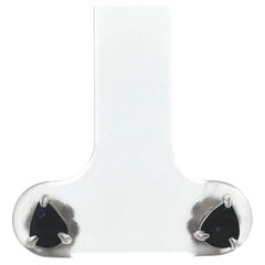 Pear Shaped Blue Sapphire Stud Earrings