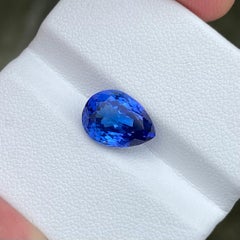 Pear Shaped Blue Tanzanite Stone 4.50 carats Natural Tanzanian Gemstone