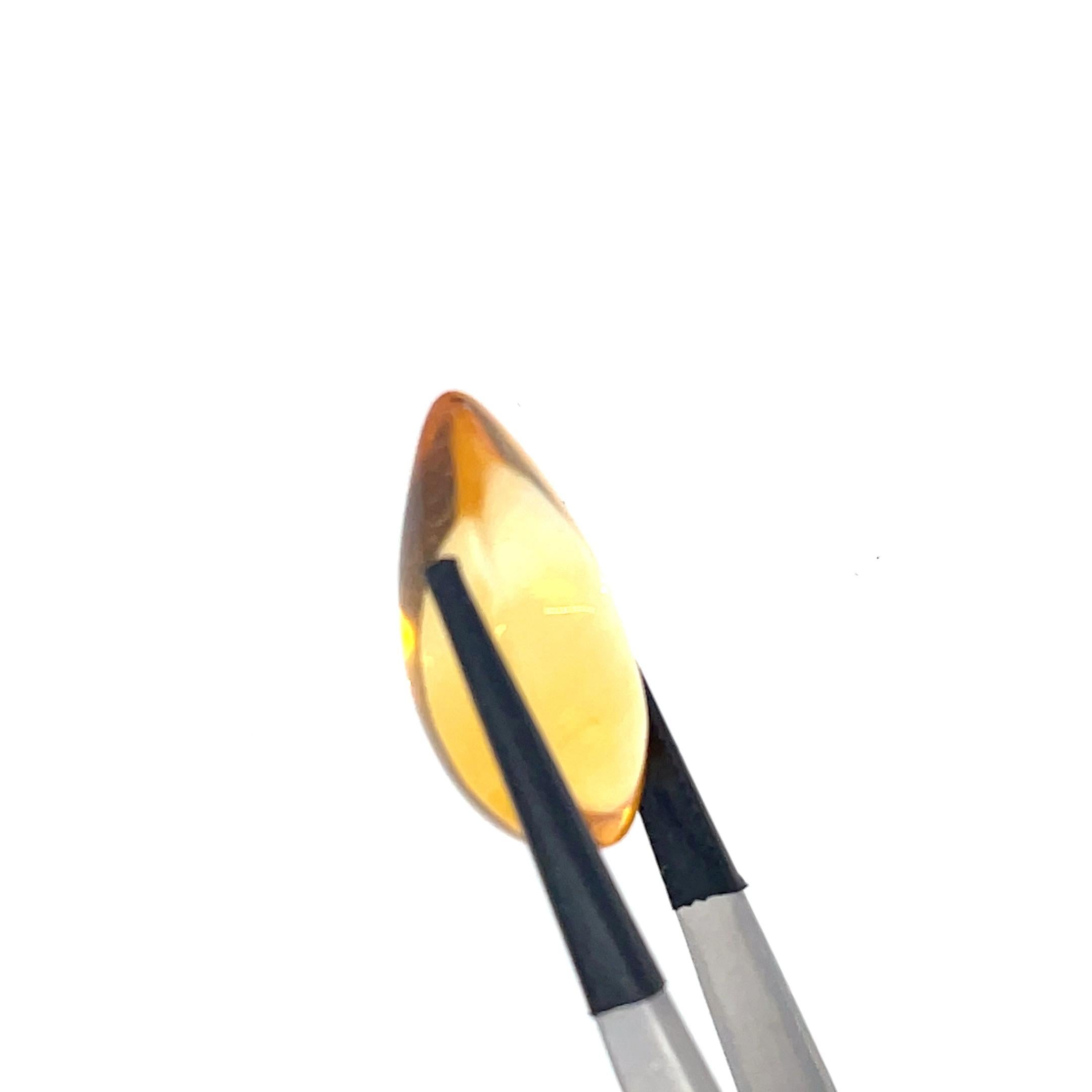 da uomo o donna Gemme Citrino Cabochon a forma di pera Cts 118.42 in vendita